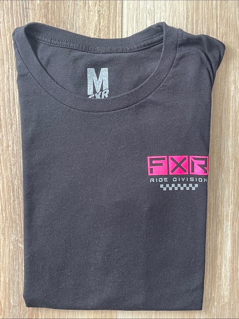 FXR Women's Black Short Sleeve Tee with Pink Logo